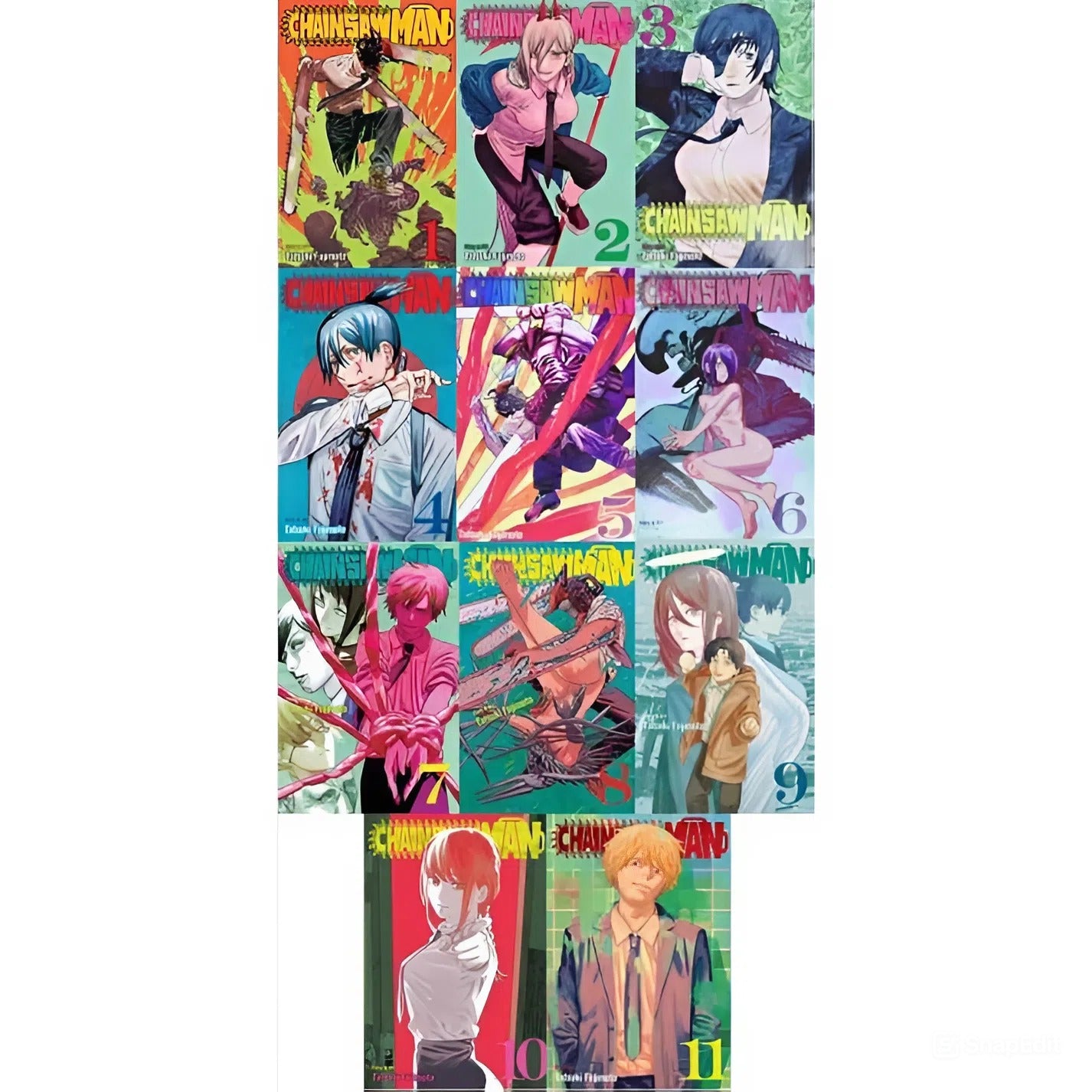 Chainsaw Man Vol. 1-11 Collection 11 Book Bundle Set by Tatsuki Fujimoto - BooxWorm