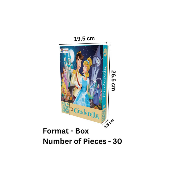 Cinderella - Book+30 Piece Jigsaw Puzzle - BooxWorm