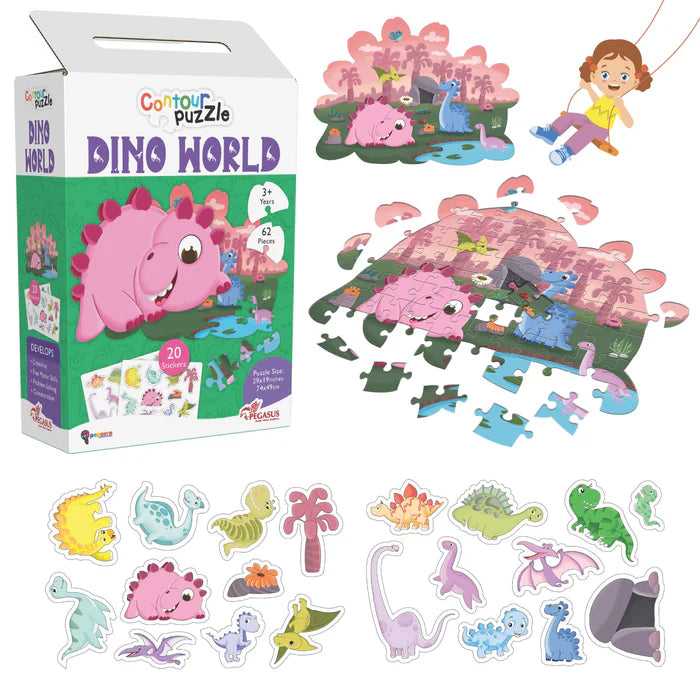 Contour Puzzles - Dino World - BooxWorm
