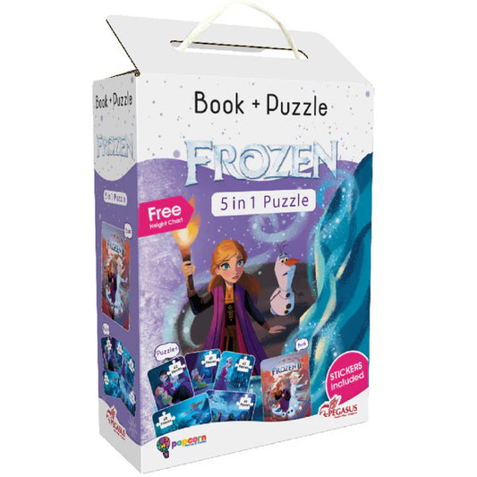 Disney Frozen Puzzle - Frozen Book (Book + 5 Puzzle Set) - BooxWorm