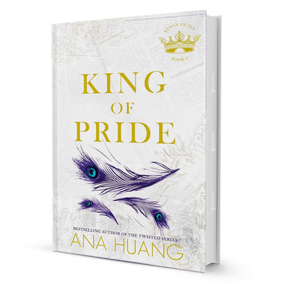 King of Pride by Ana Huang romance fiction book cover with peacock feathers and gold crown