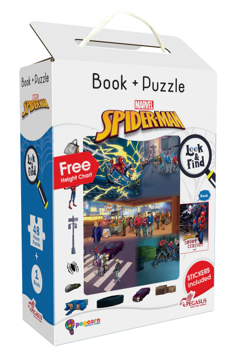 Marvel Spiderman Puzzle - 48 pc Puzzle Spiderman (Book + Puzzle) - BooxWorm