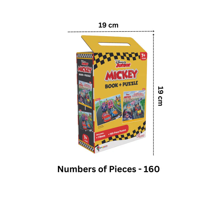 Mickey & Friends (Book + 160 Glitter Piece Puzzles) - BooxWorm