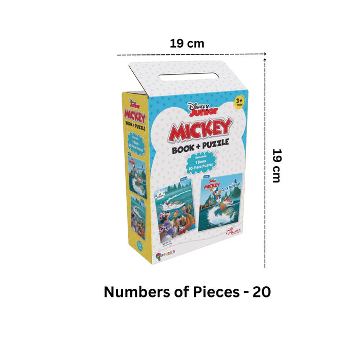 Mickey & Friends ( Book + 20 Piece Puzzles ) - BooxWorm