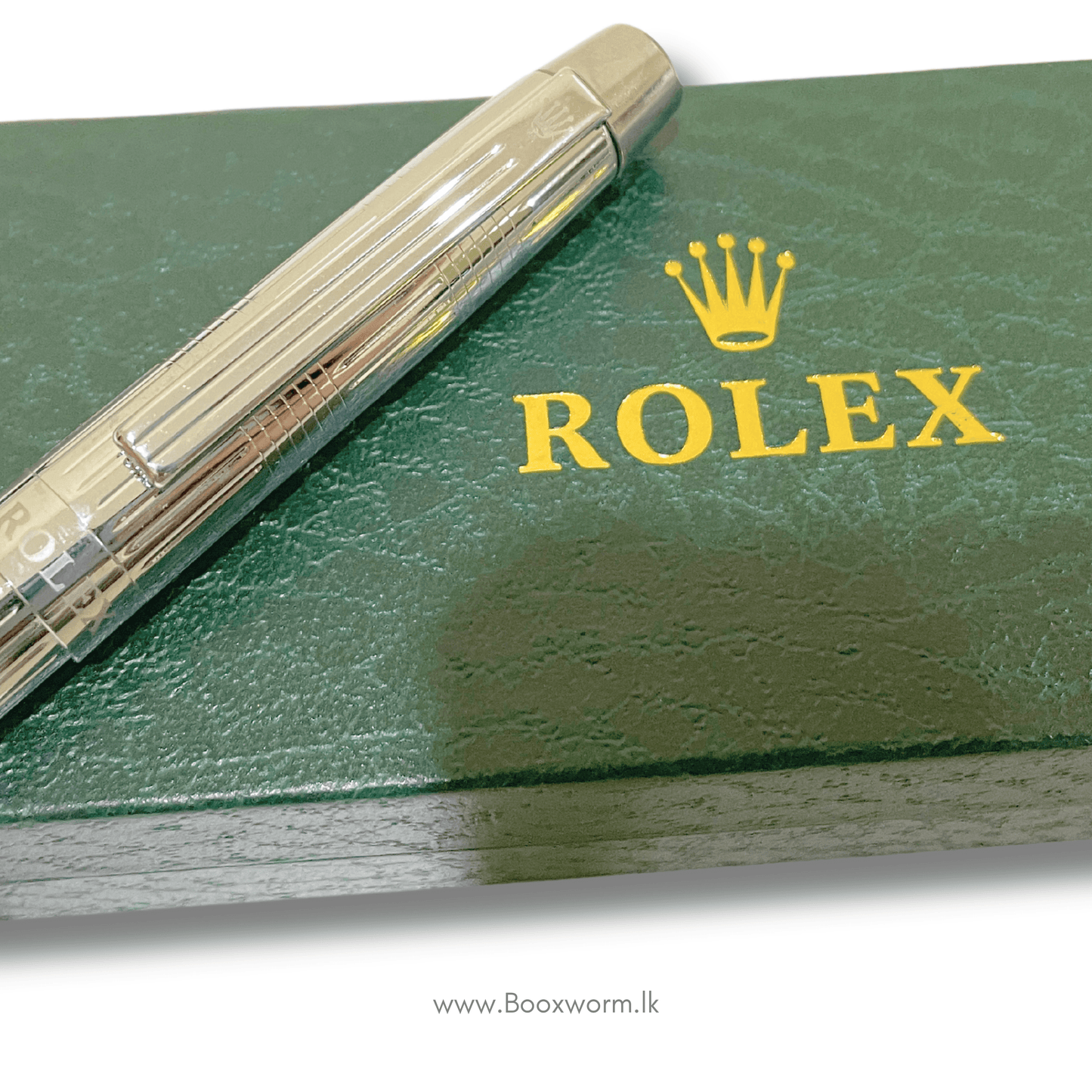 Rolex Ballpoint Pen – Bold Silver Body with Blue Ink - BooxWorm