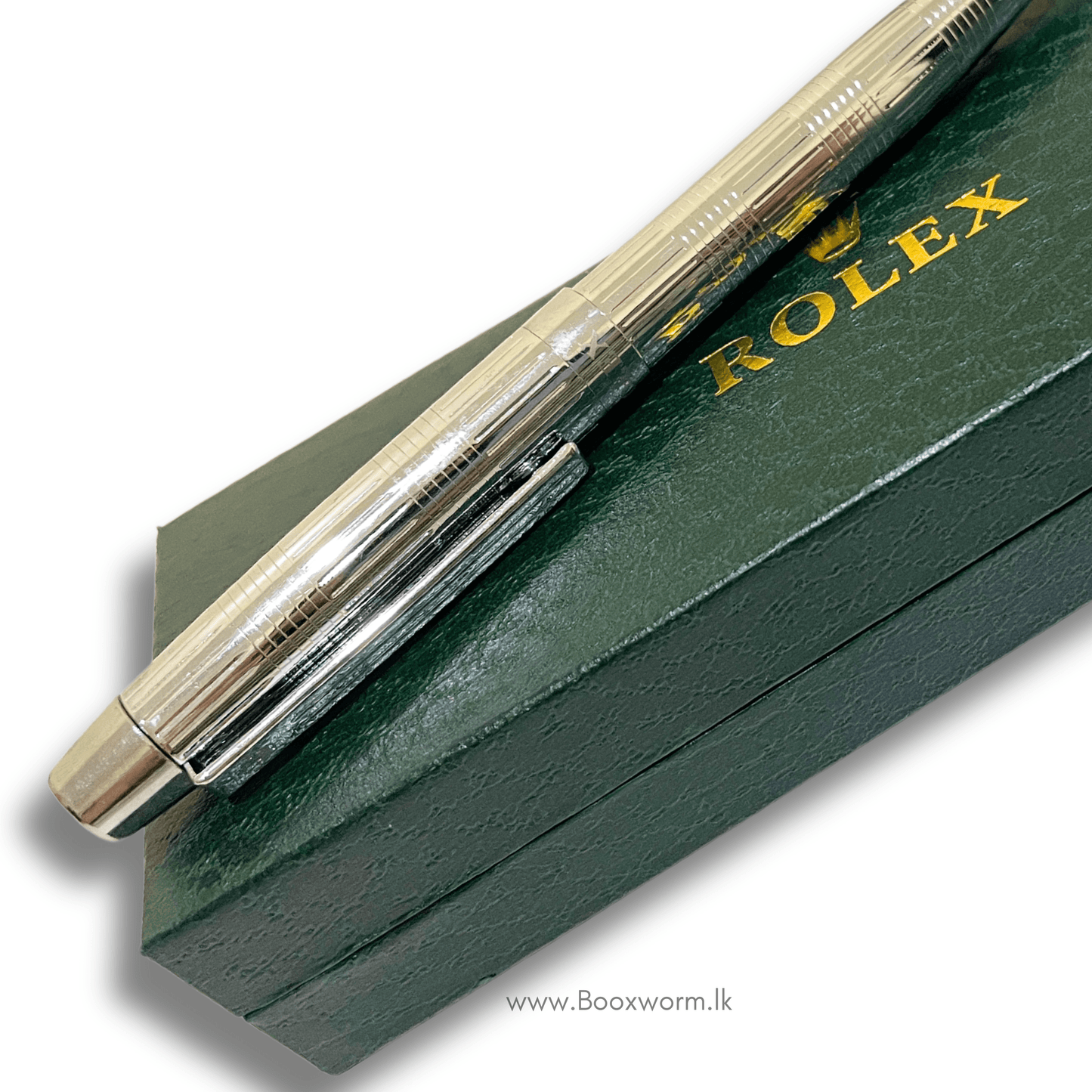 Rolex Ballpoint Pen – Bold Silver Body with Blue Ink - BooxWorm
