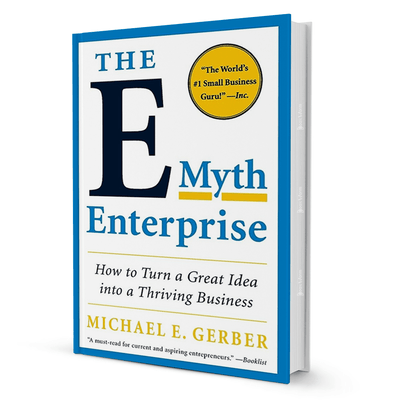 The E Myth Enterprise by Michael E. Gerber business book cover, self-help for entrepreneurs