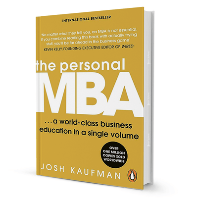 The Personal MBA by Josh Kaufman business self-help book cover, yellow background, Sri Lanka