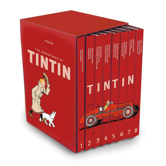 Tintin Box Set : Red (Set of 8 Books) - BooxWorm