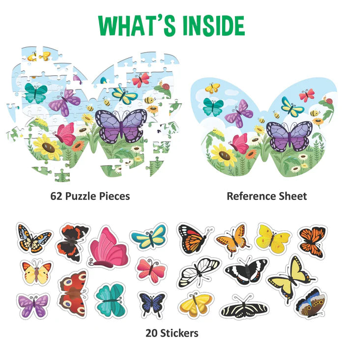 World of Butterfly- (CONTOUR PUZZLE) - BooxWorm