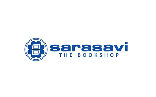 Sarasavi The Bookshop logo with blue text and icon on white background