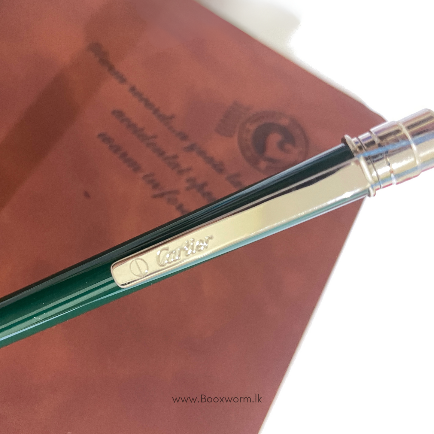 Cartier Slim Ballpoint Pen – Blue Ink and Green Body