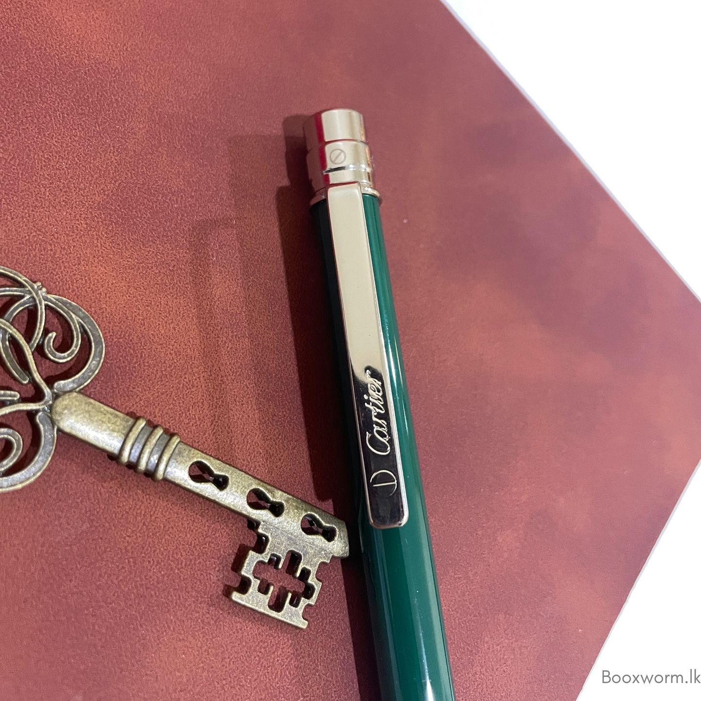 Cartier Slim Ballpoint Pen – Blue Ink and Green Body