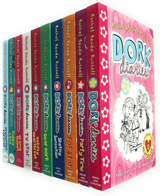 Dork Diaries Bookset 1-10 by Rachel Renée Russell (paperback)