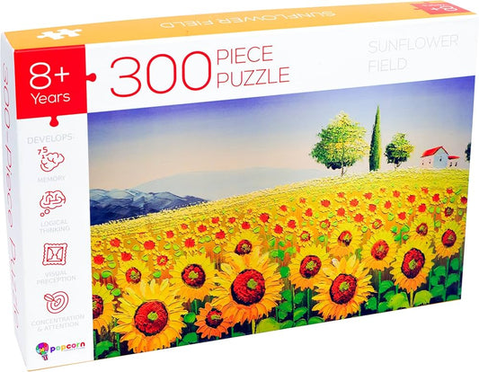 300 Piece Puzzle Sunflower Field