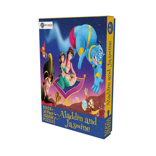 Aladdin and Jasmine – Book + 30-Piece Jigsaw Puzzle - BooxWorm