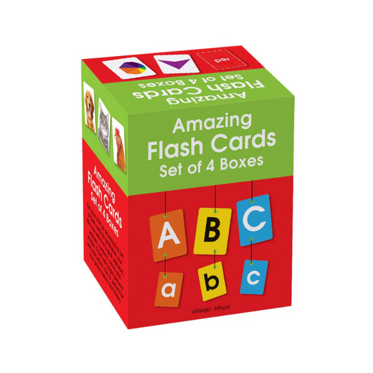 Amazing Flash Cards Set of 4 Boxes: Early Development of Preschool Toddler (220 Cards, Alphabet, Num - BooxWorm