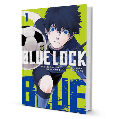 Blue Lock manga volume 1 cover featuring anime soccer player and football, Sri Lanka bookstore