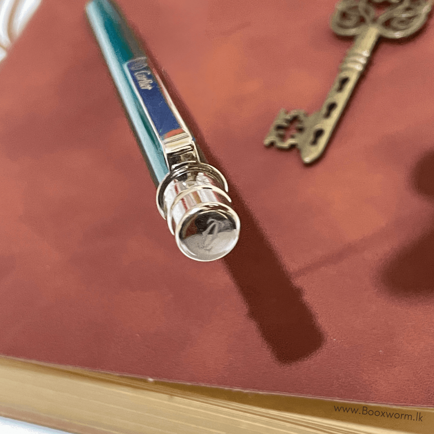 Cartier Slim Ballpoint Pen – Blue Ink and Green Body - BooxWorm