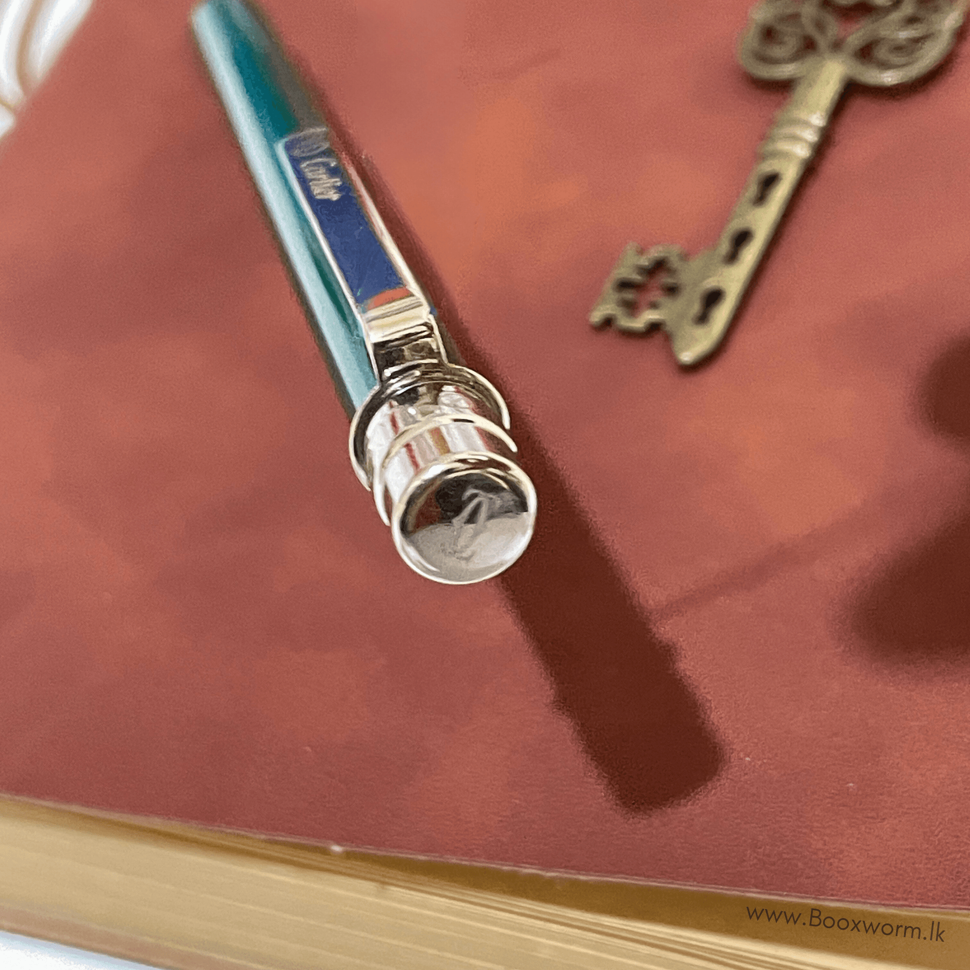 Cartier Slim Ballpoint Pen – Blue Ink and Green Body - BooxWorm
