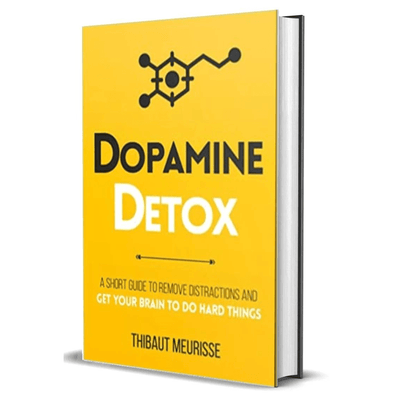 Dopamine Detox self-help book by Thibaut Meurisse, yellow cover, productivity guide