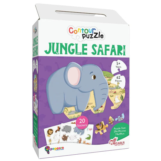 Jungle Safari - Elephant (CONTOUR PUZZLE) - BooxWorm