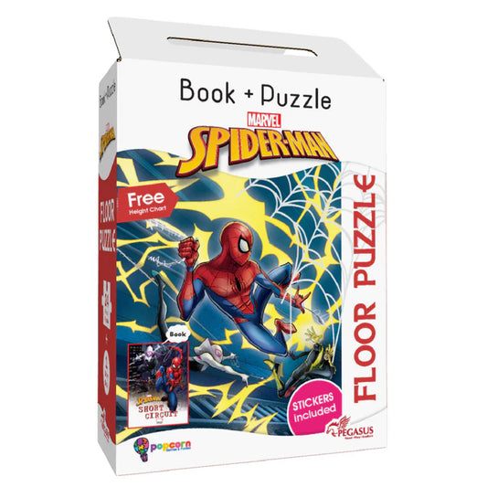 Marvel Spiderman Puzzle - 24 Pcs Spiderman (Book + Puzzle) - BooxWorm