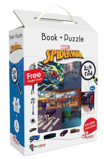 Marvel Spiderman Puzzle - 48 pc Puzzle Spiderman (Book + Puzzle) - BooxWorm