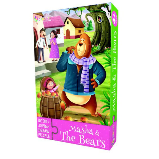Masha & The bears - Book + 30 Piece Jigsaw Puzzle - BooxWorm