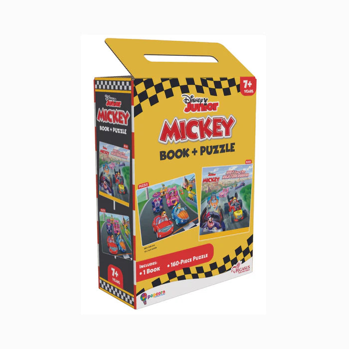 Mickey & Friends (Book + 160 Glitter Piece Puzzles) - BooxWorm