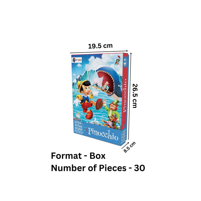 Pinocchio - Book + 30 Piece Jigsaw Puzzle - BooxWorm