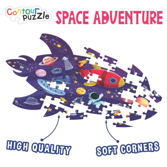 Space Adventure- (CONTOUR PUZZLE) - BooxWorm