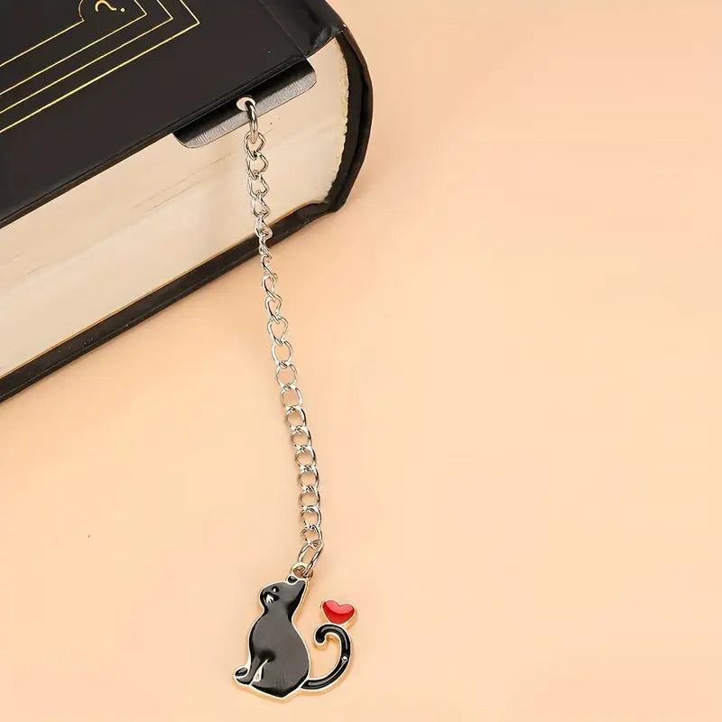 Stainless Steel Cat Bookmarks with Butterfly Design - BooxWorm