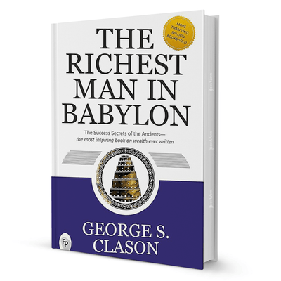 The Richest Man in Babylon by George S. Clason, self-help finance book with Babylon tower cover