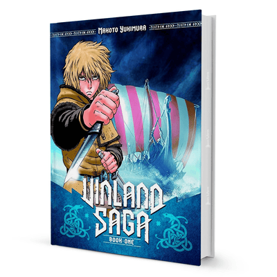 Vinland Saga manga volume 1 cover showing Viking boy with sword and Viking ship